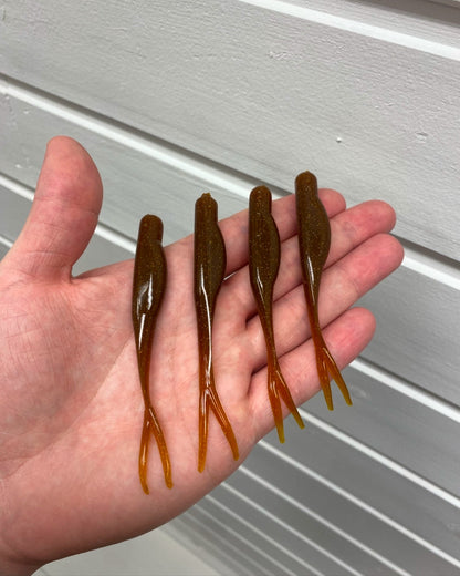 Softbait, CNR Twin Tail, 4pk, motoroil, jigg, fiskeutstyr for gjedde og abbor