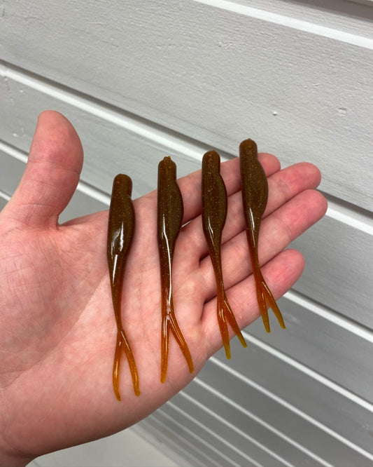 Softbait, CNR Twin Tail, 4pk, motoroil, jigg, fiskeutstyr for gjedde og abbor